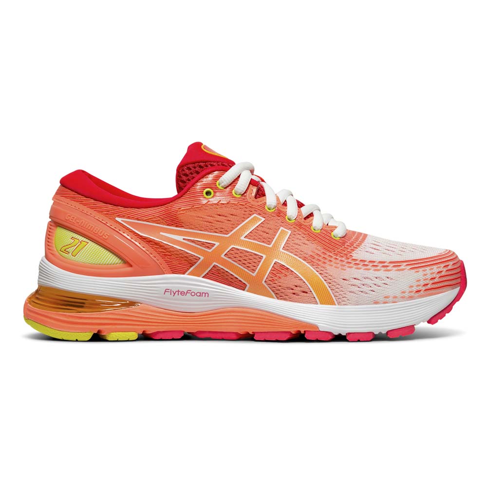 Tenis Asics para Mujer Gel Nimbus 21 Salmon Red SPORT MASTERS