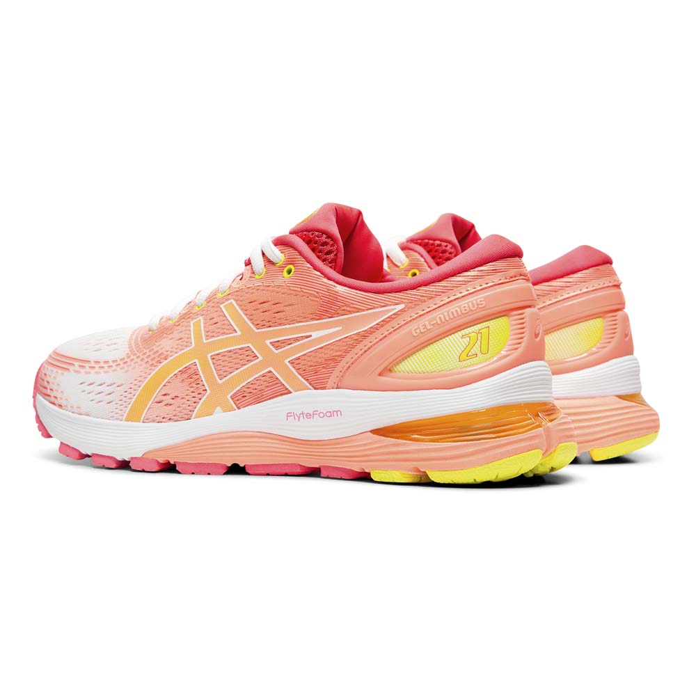 Tenis Asics para Mujer Gel Nimbus 21 Salmon Red