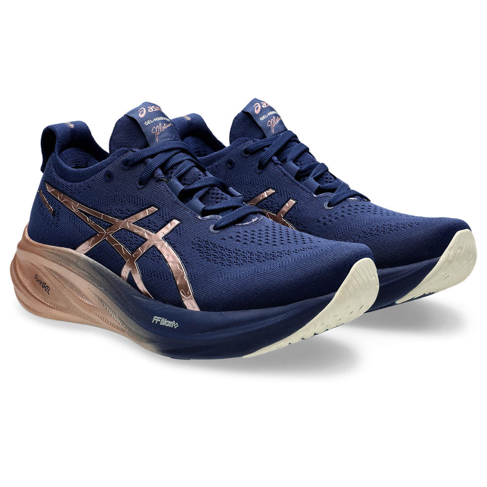 Tenis Asics para Mujer Nimbus 26 Platinum Pack Azul