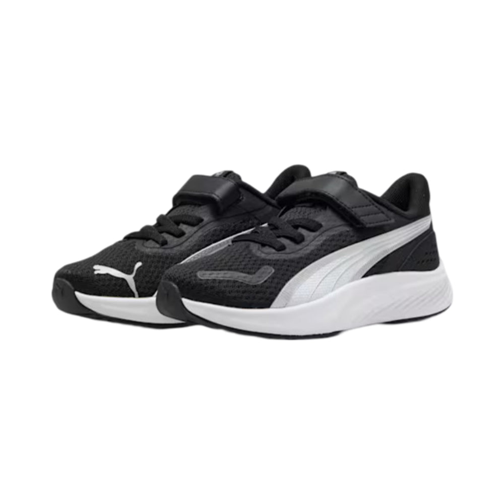 Tenis Puma para Niño Pounce Lite AC PS Negro-Blanco