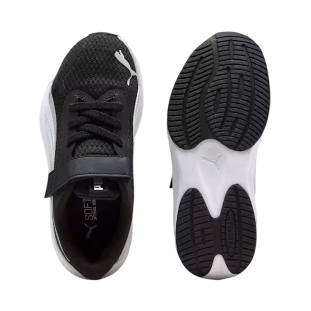 Tenis Puma para Niño Pounce Lite AC PS Negro-Blanco