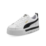 Tenis Puma para Mujer Mayze Leather Blanco-Negro