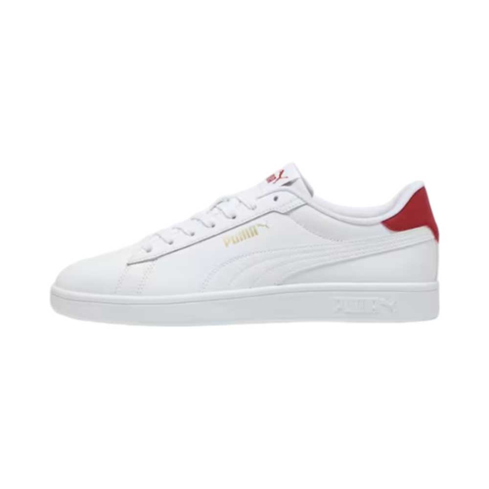 Calzado Puma para Hombre Smash 3.0 Blanco-Rojo