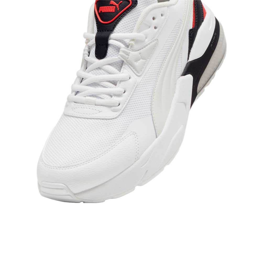 Tenis Puma para Hombre Vis2K Blanco-Gris-Rojo