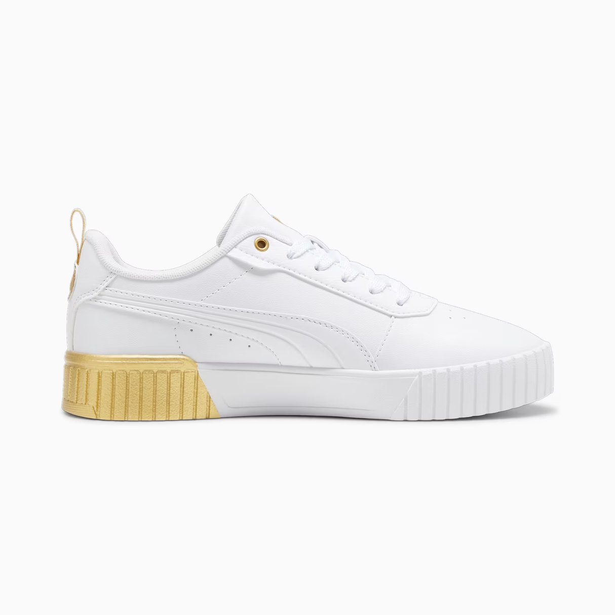 Tenis Puma para Mujer Carina 2.0 Metallic Dream Blanco Dorado SPORT MASTERS