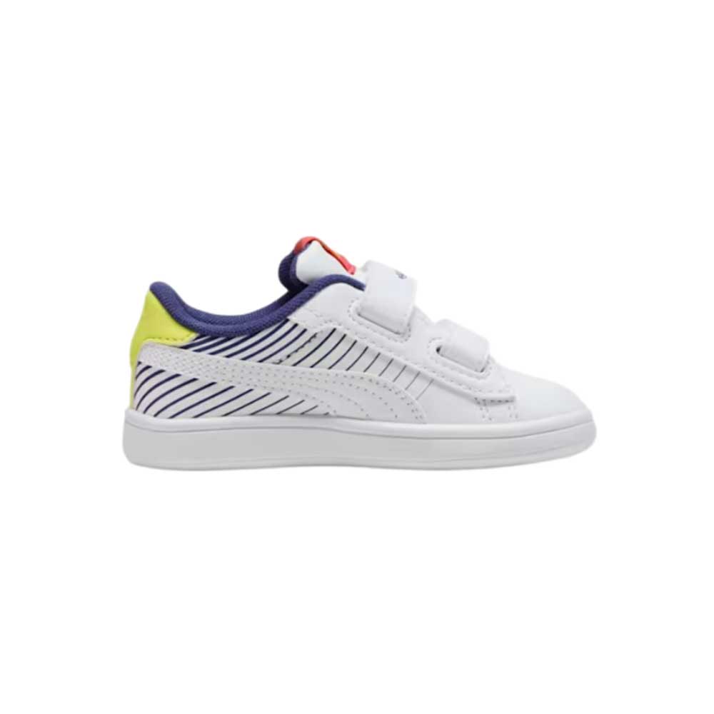 Tenis Puma para Niño Smash 3 Poised 2 Race V PS Blanco