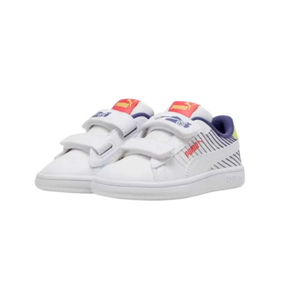 Tenis Puma para Niño Smash 3 Poised 2 Race V PS Blanco