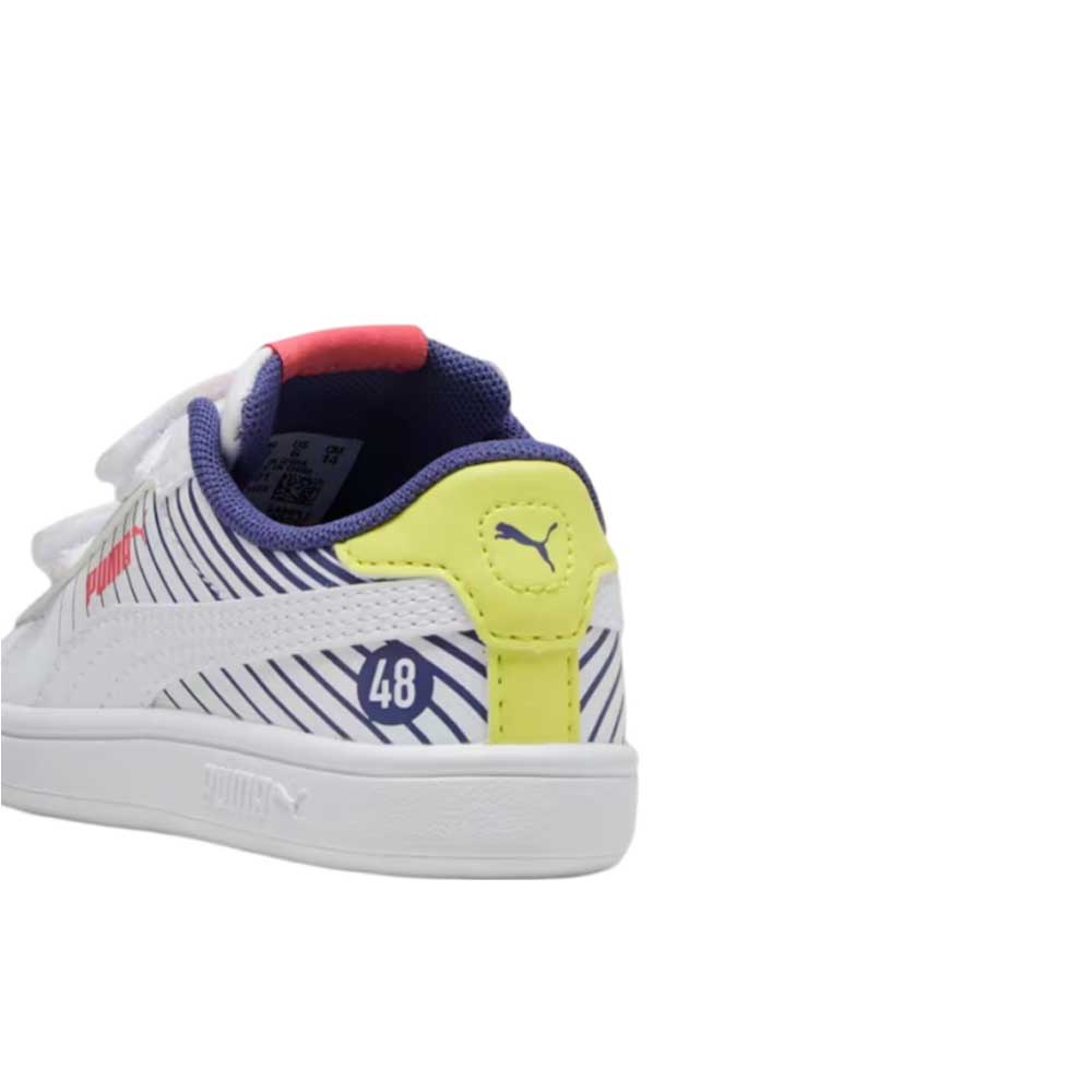 Tenis Puma para Niño Smash 3 Poised 2 Race V PS Blanco