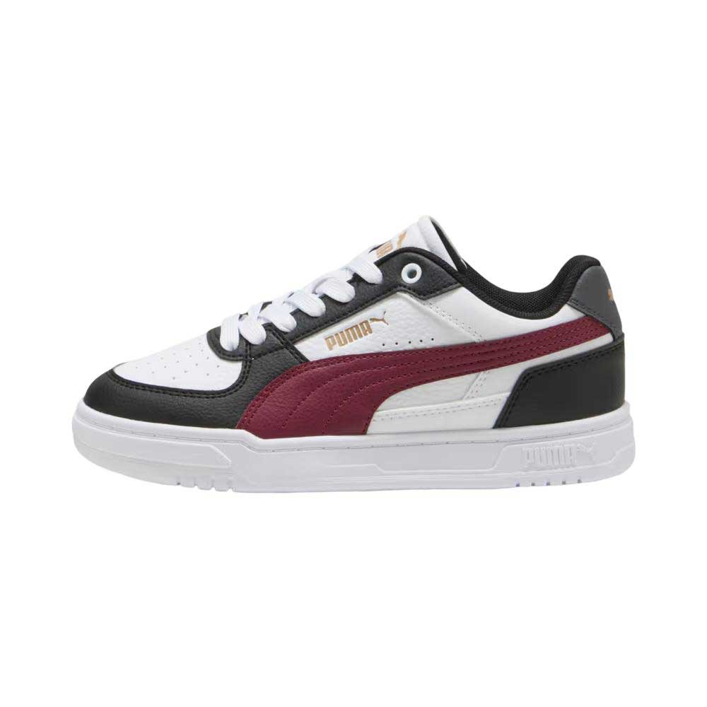 Tenis Puma para Niño Caven III Blanco-Negro-Rojo