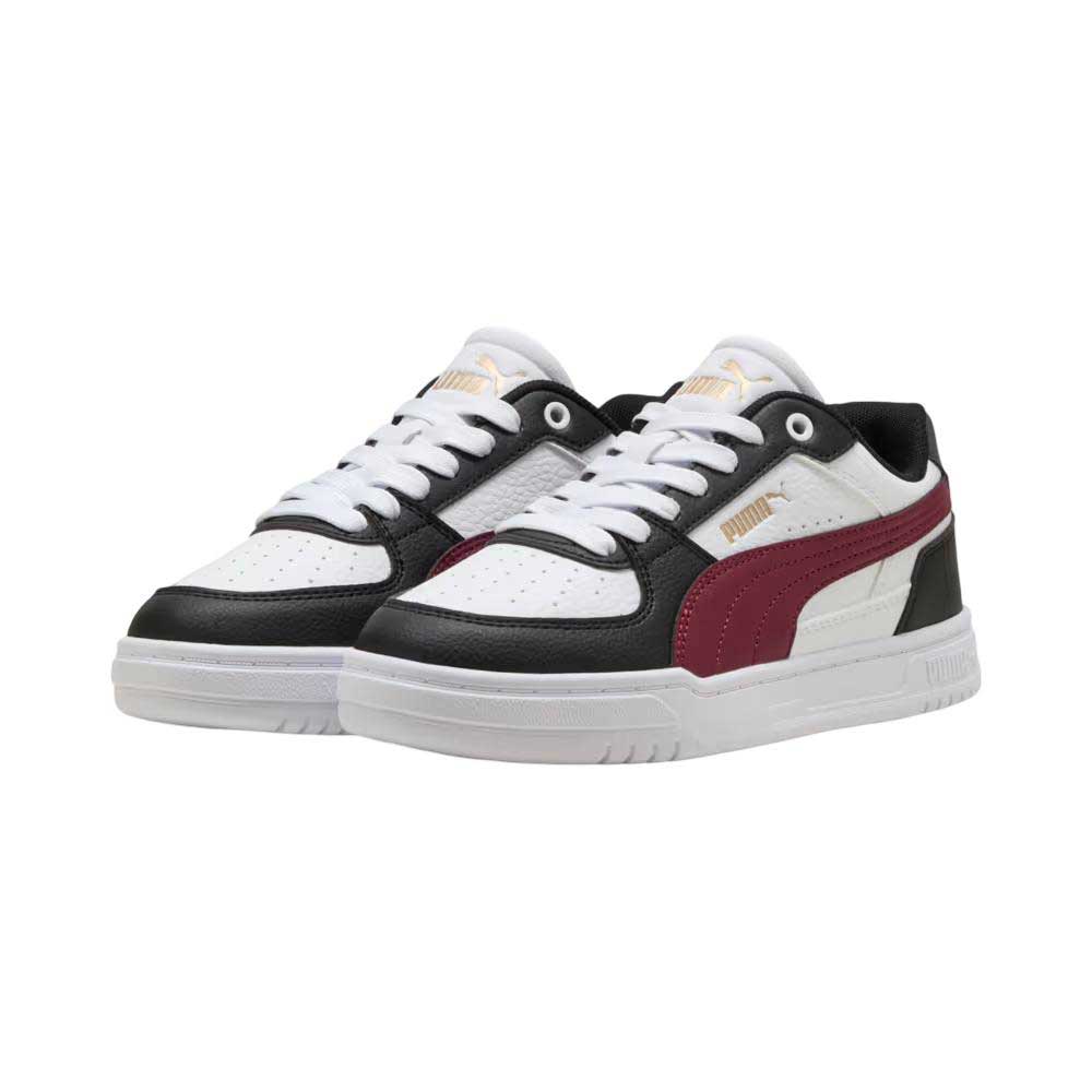Tenis Puma para Niño Caven III Blanco-Negro-Rojo
