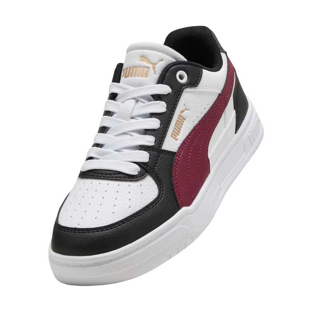 Tenis Puma para Niño Caven III Blanco-Negro-Rojo