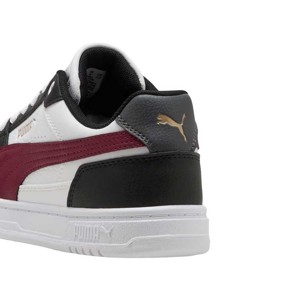 Tenis Puma para Niño Caven III Blanco-Negro-Rojo