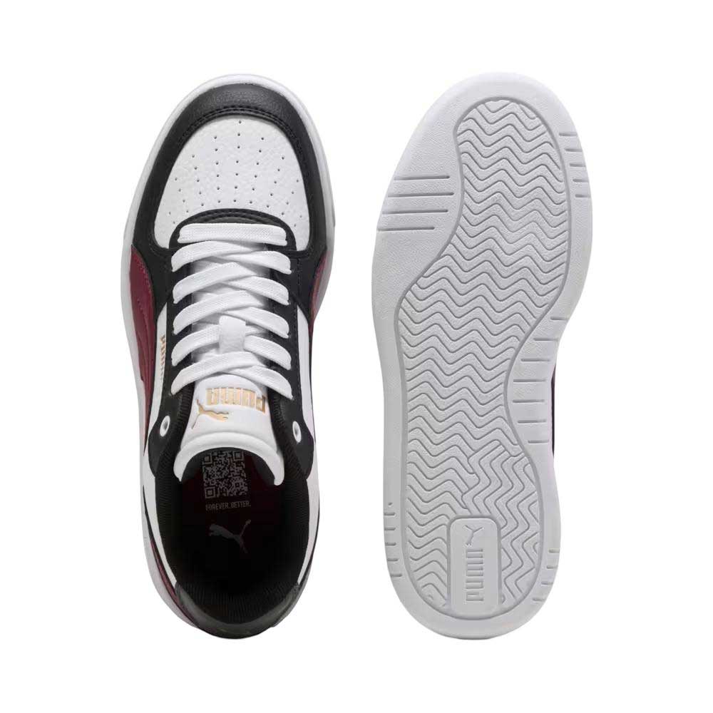Tenis Puma para Niño Caven III Blanco-Negro-Rojo