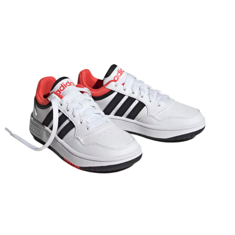 Tenis Adidas Niño Hoops 3.0 K GZ9673 Blanco Negro