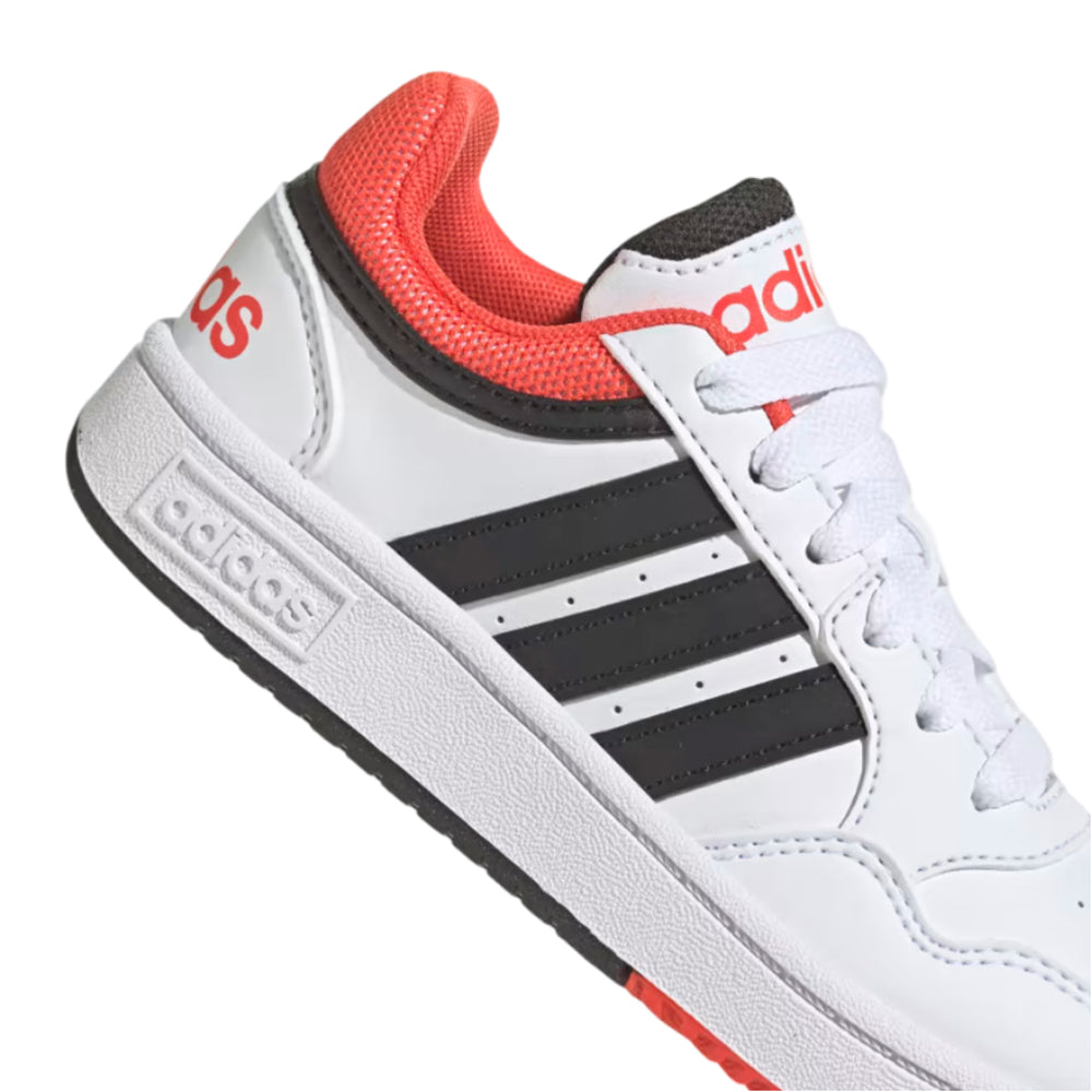 Tenis Adidas Niño Hoops 3.0 K GZ9673 Blanco Negro