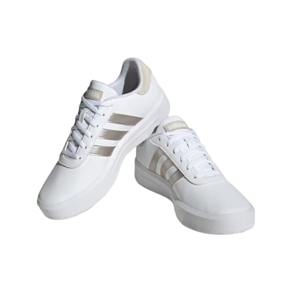 Tenis Adidas Mujer Court Platform ID3398 Blanco