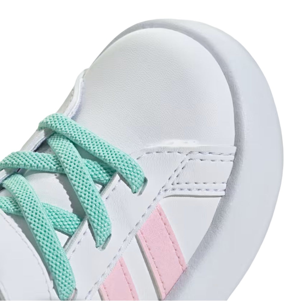 Tenis Adidas Niño Grand Court Mid I IE8704 Blanco Rosa