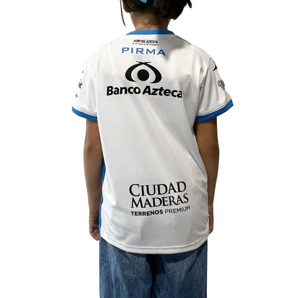Jersey Pirma Niño Local Puebla 25-26 Blanco-Azul Rey
