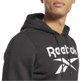 Sudadera Con Gorro Reebok para Hombre Identity Big Logo Fleece Hoodie Negro