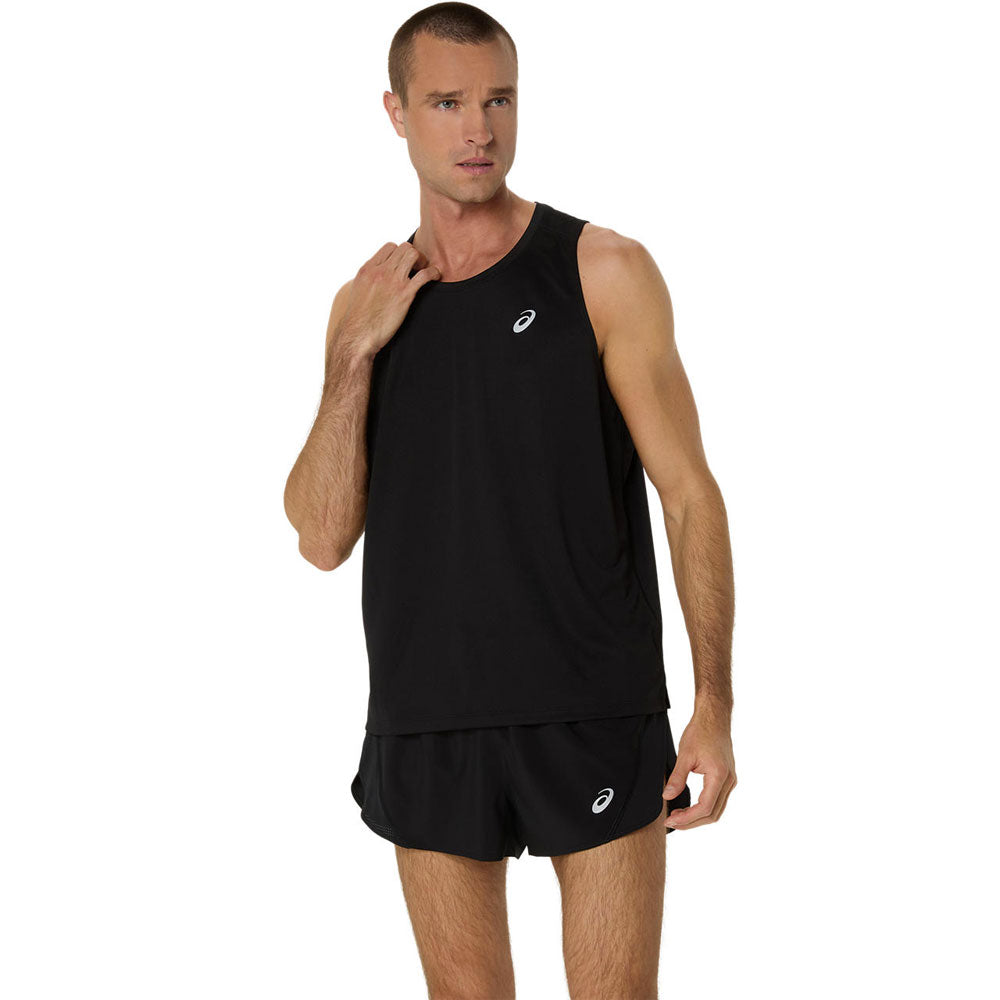 Playera Sin Mangas Asics para Hombre Silver Singlet Negro