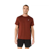 Playera Manga Corta Asics para Hombre Silver SS Top Rojo