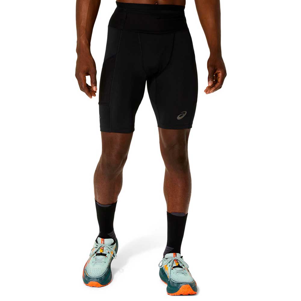 Short Largo Asics para Hombre Fujitrail Elite Sprinter Negro