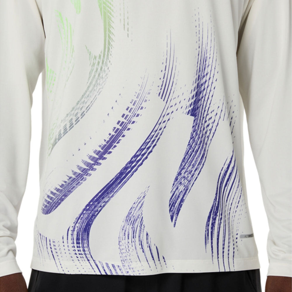 Playera Manga Larga Asics para Hombre Road Graphic LS Top Beige