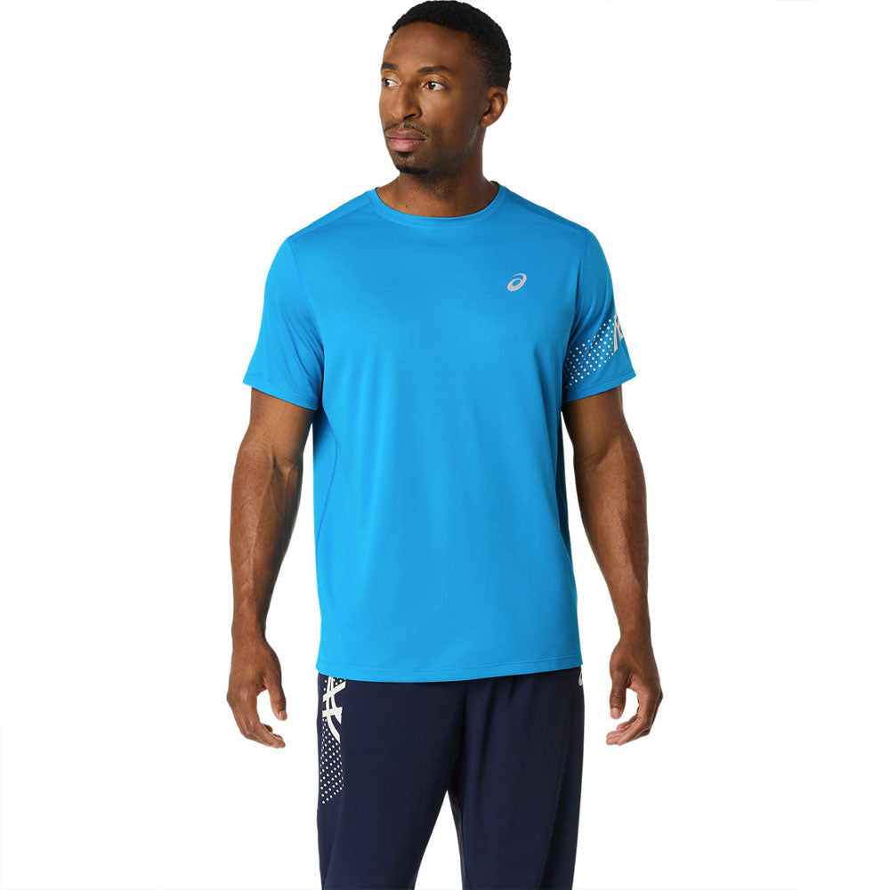 Playera Manga Corta Asics para Hombre Icon SS Top Azul