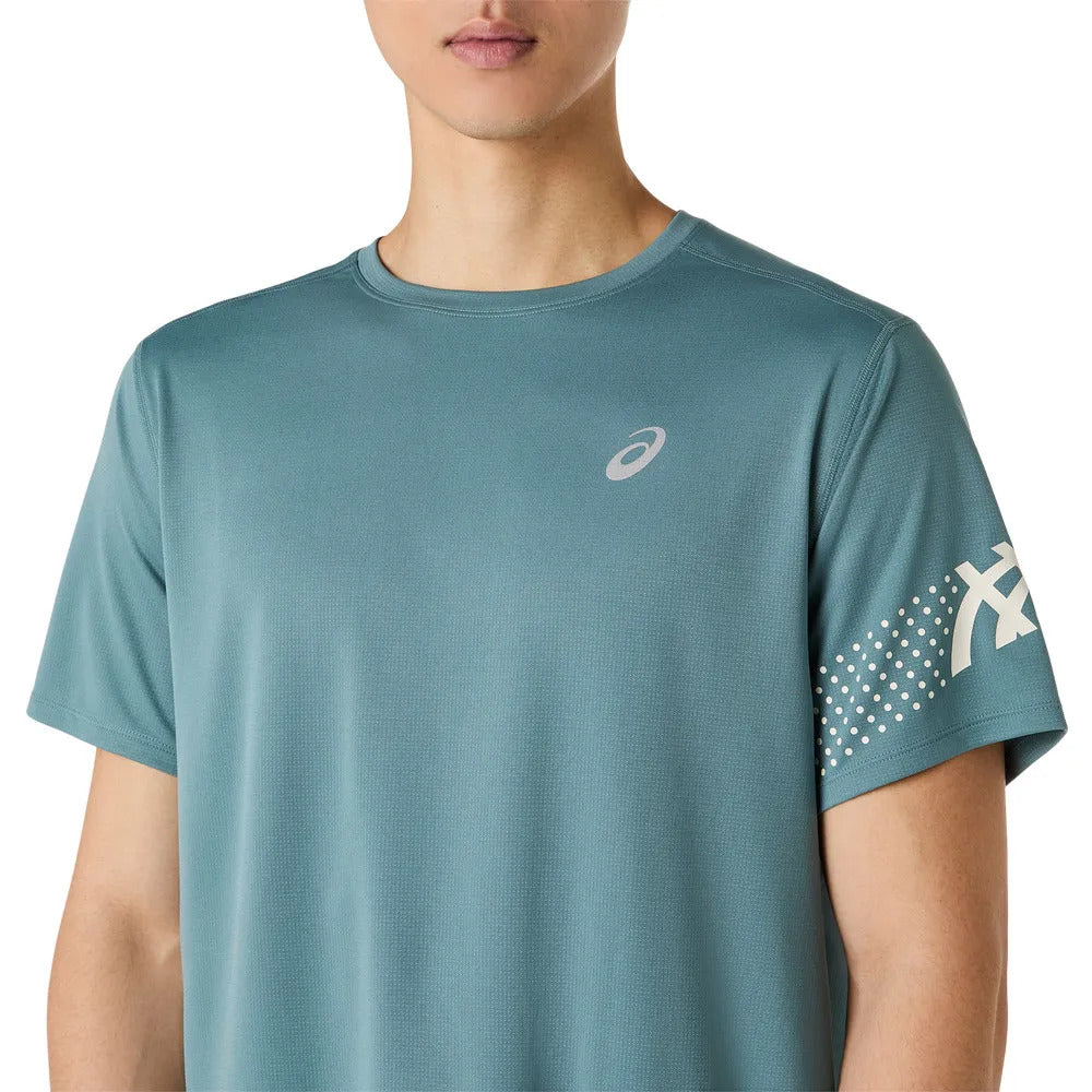 Playera Manga Corta Asics para Hombre Icon SS Top Azul