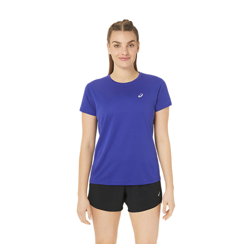 Playera de Manga Corta Asics para Mujer Silver SS Top Azul