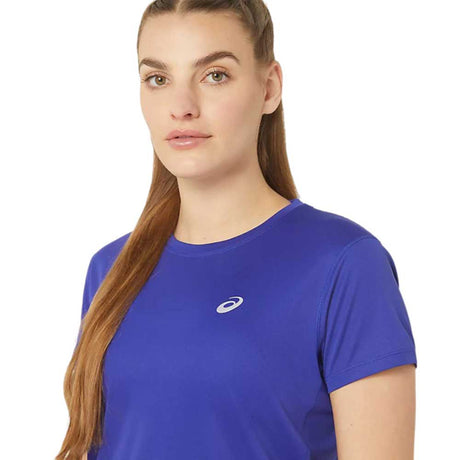 Playera de Manga Corta Asics para Mujer Silver SS Top Azul