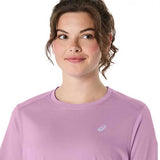 Playera Manga Corta Asics para Mujer Silver SS Top Lila