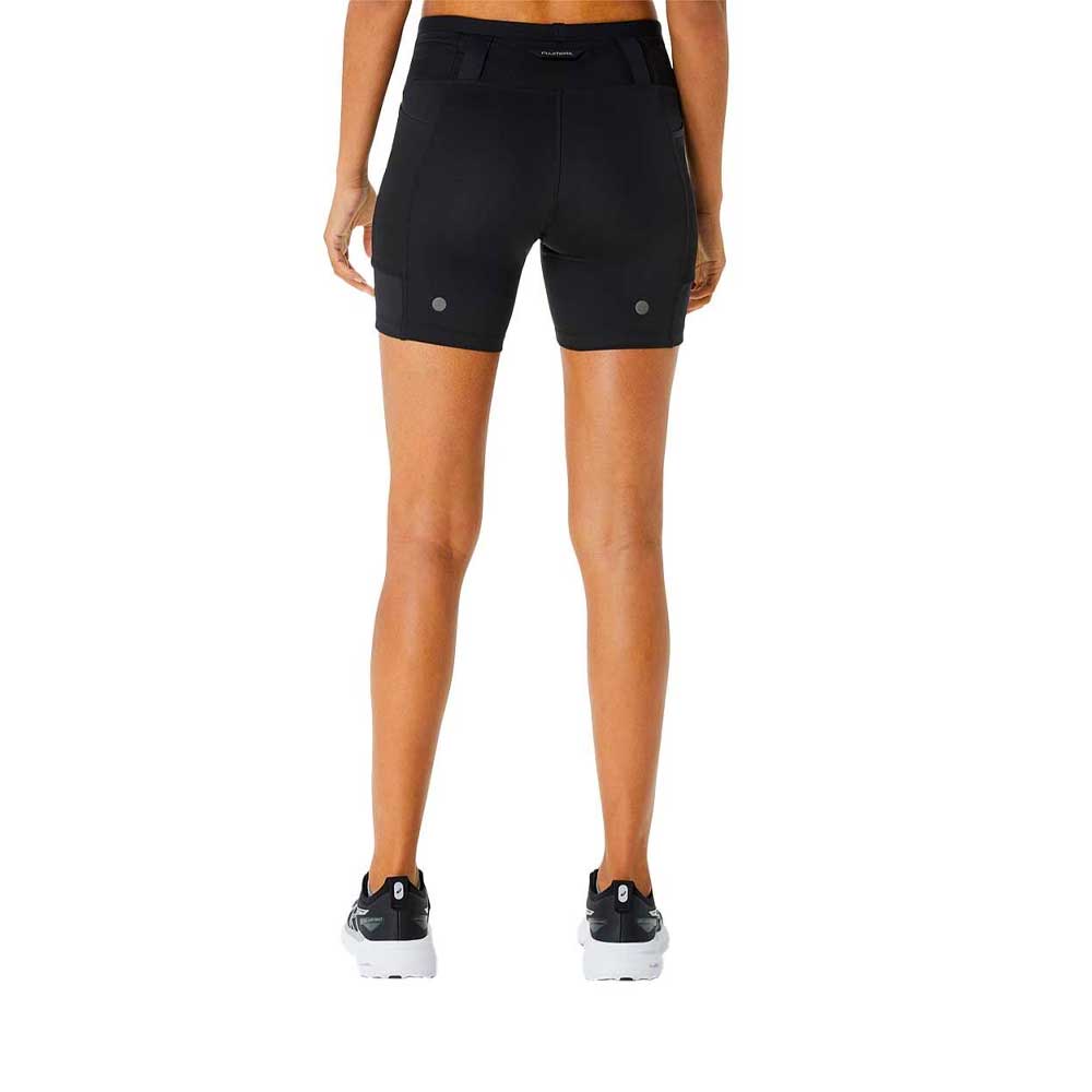 Short Largo Asics para Mujer Fujitrail Elite Sprinter Negro