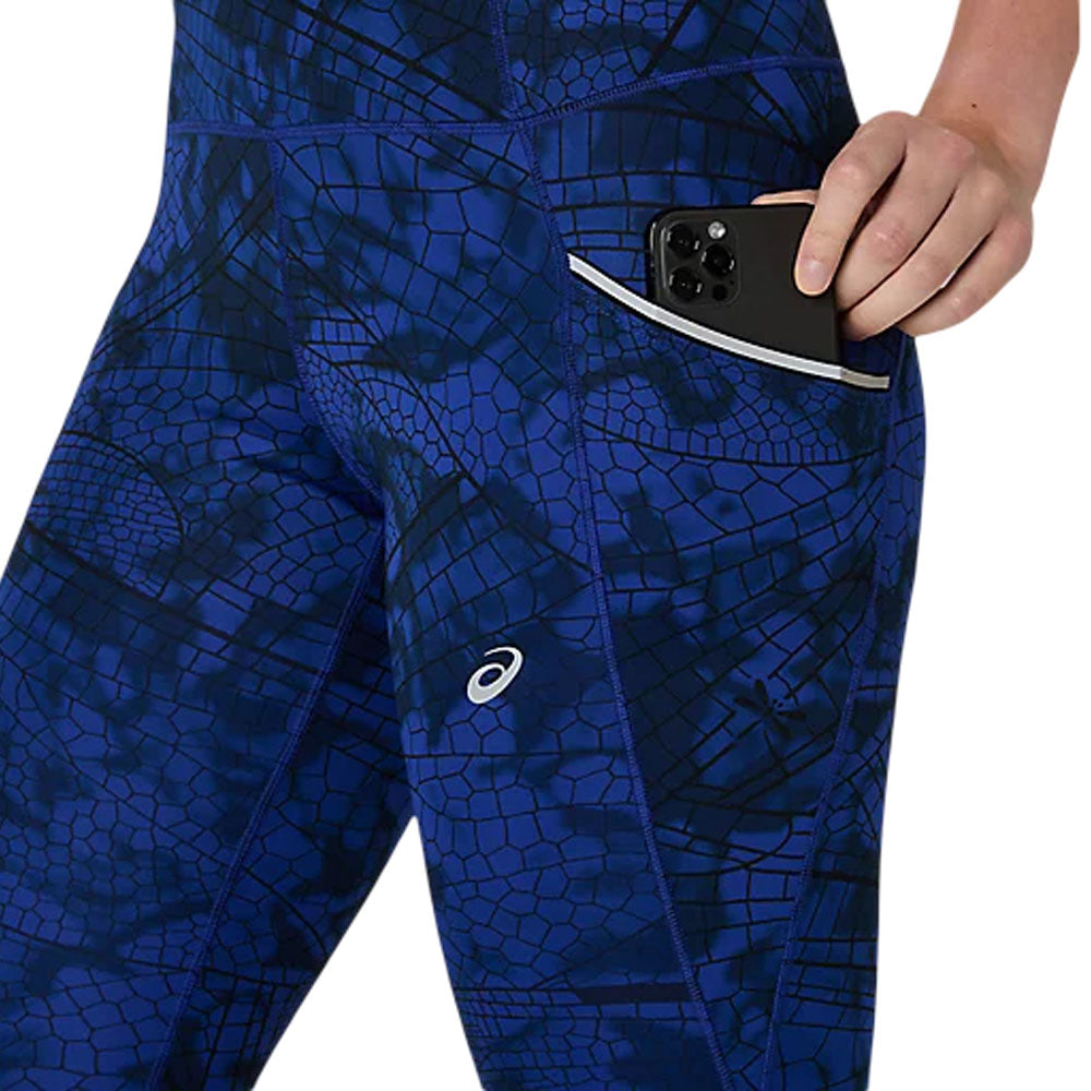 Legging Largo Asics para Mujer Road Lite-Show Tight Azul-Negro