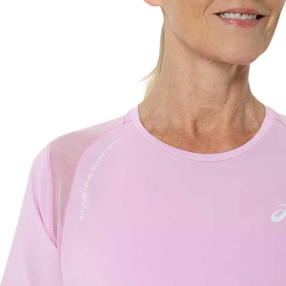 Playera Manga Corta Asics para Mujer Road SS top Lila