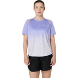 Playera Manga Corta Asics para Mujer Road Fade SS Top Azul