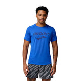 Playera Manga Corta Brooks para Hombre Distance Short Sleeve 3.0 Azul