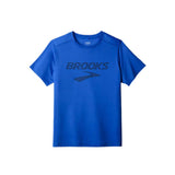 Playera Manga Corta Brooks para Hombre Distance Short Sleeve 3.0 Azul