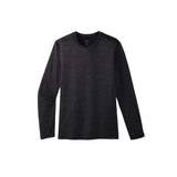 Playera Manga Larga Brooks para Hombre Luxe Long Sleeve Htr Negro