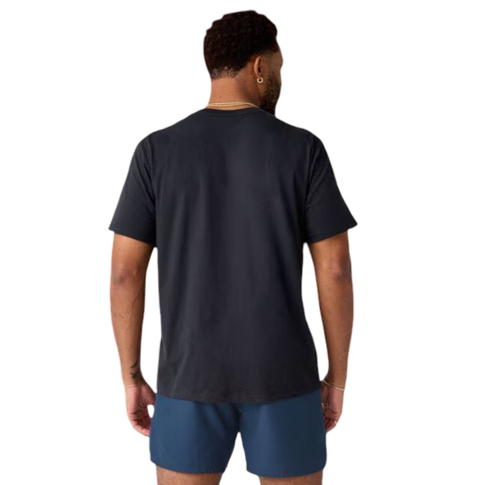 Playera Manga Corta Brooks para Hombre Graphic Short Sleeve Negro