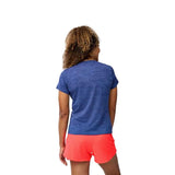Playera Manga Corta Brooks para Mujer Luxe Short Sleeve Htr Azul