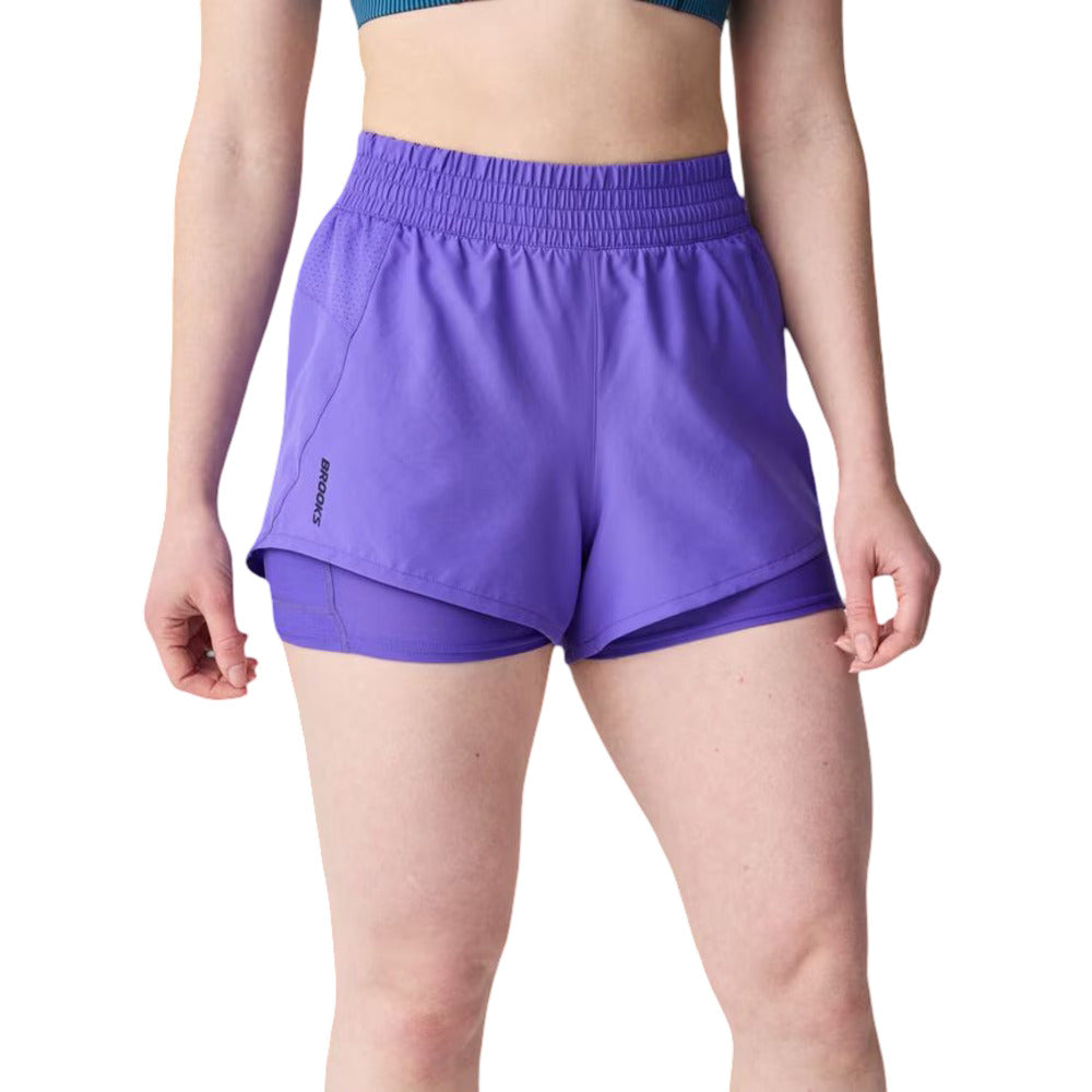Short 2 en 1 Brooks para Mujer Dash 2-in-1 Short Morado
