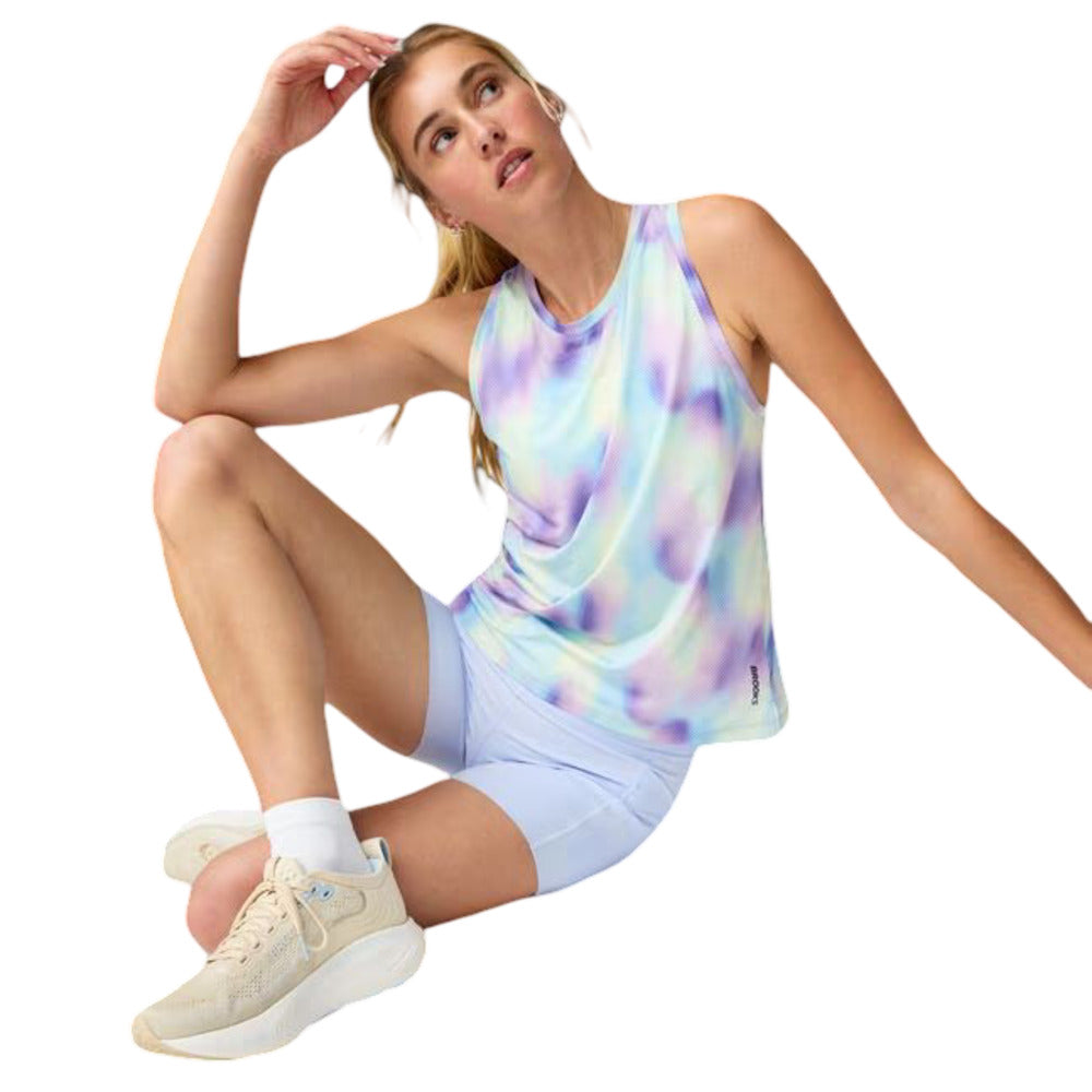 Playera Sin Mangas Brooks para Mujer Dash Tank Printed Multicolor