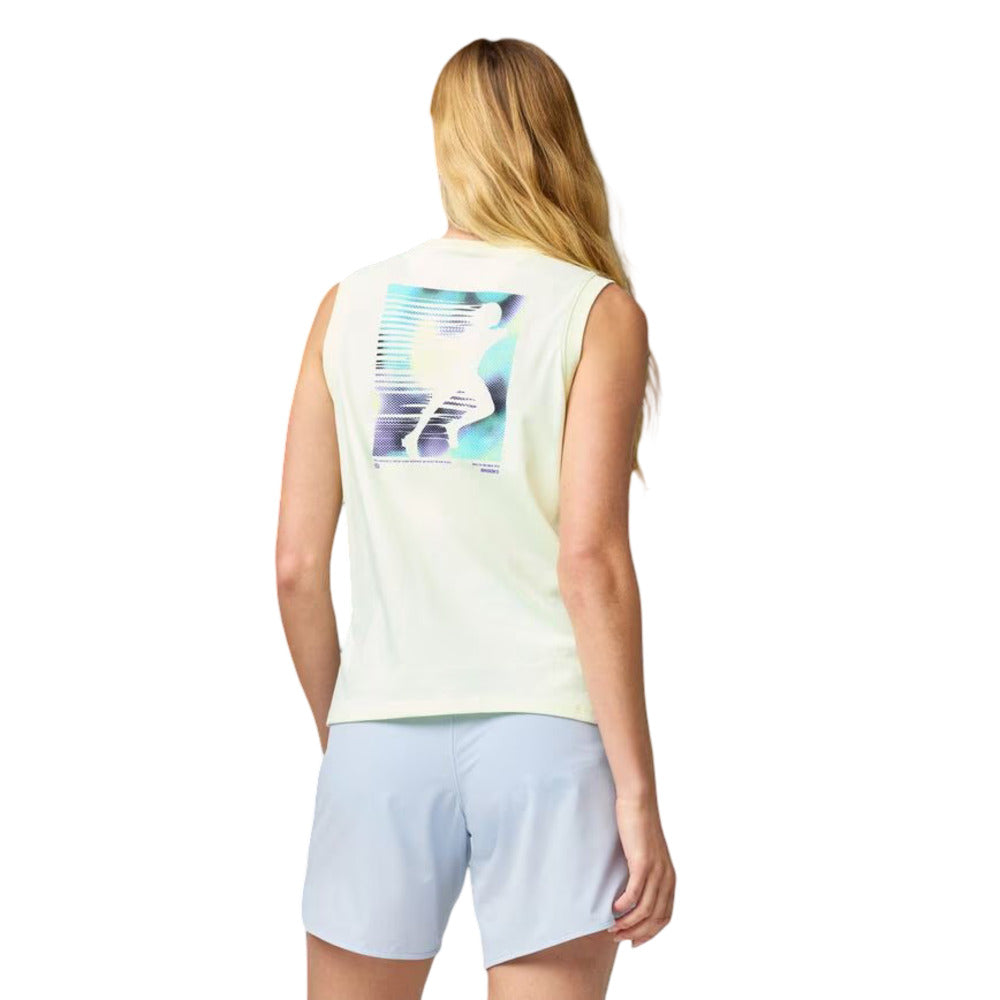 Playera Sin Mangas Brooks para Mujer Graphic Tank Amarillo