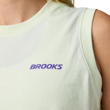 Playera Sin Mangas Brooks para Mujer Graphic Tank Amarillo