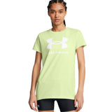 Playera Manga Corta Under Armour para Mujer UA Sportstyle Logo SS Verde