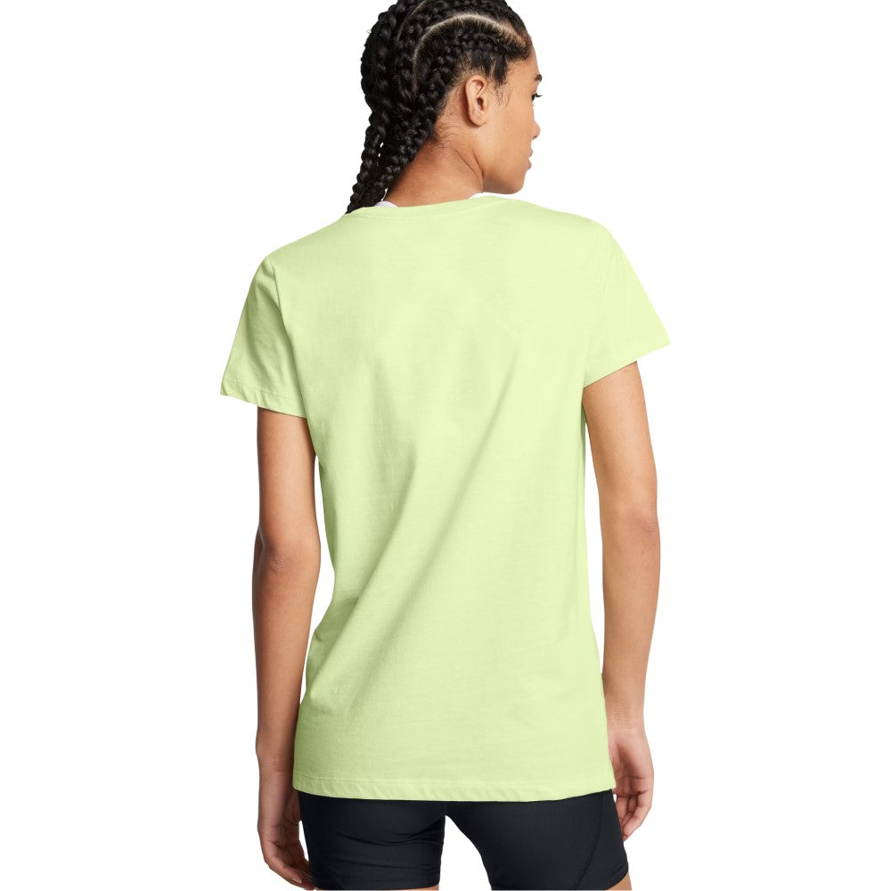 Playera Manga Corta Under Armour para Mujer UA Sportstyle Logo SS Verde