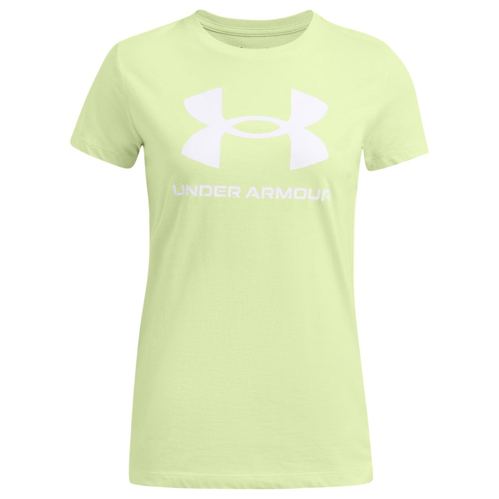 Playera Manga Corta Under Armour para Mujer UA Sportstyle Logo SS Verde