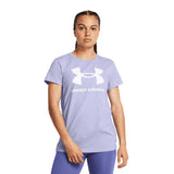 Playera Manga Corta Under Armour para Mujer Logo SS Morado