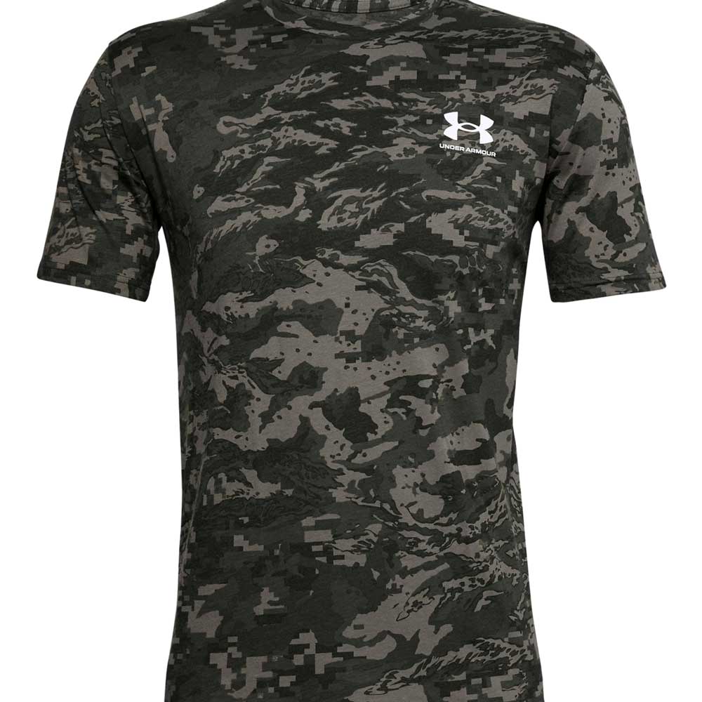 Playera Manga Corta Under Armour para Hombre ABC Camo SS Negro